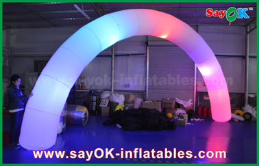 Portone gonfiabile di modo dell'arco dell'arco 63cm DIA Nylon Cloth Inflatble Lighting dell'arcobaleno per la decorazione
