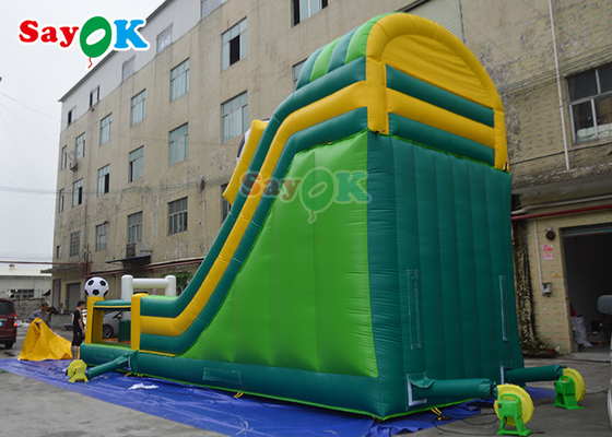 Slide gonfiabile scivoloso Tematica di calcio per bambini Tarpaulin gonfiabile casa rimbalzo Slide castello salto