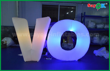 Decorazione gonfiabile di nylon di illuminazione di Lingting, lettere gonfiabili con il ventilatore e regolatore a distanza