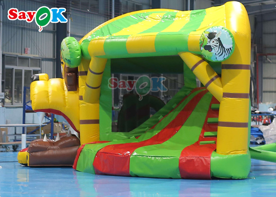Buttafuori gonfiabili del castello dello scorrevole asciutto di Lion Inflatable Bounce House With