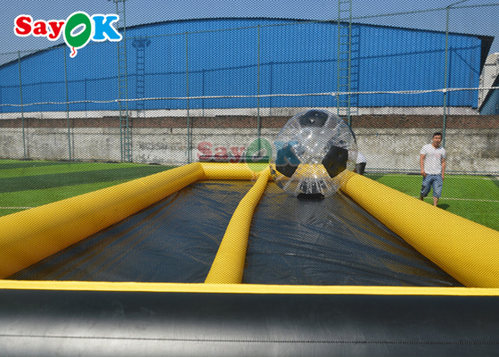 Scivolo gonfiabile all'aria aperta 15x5.5m Scivoli d'acqua gonfiabili per dinosauri Commerciale in parco giochi