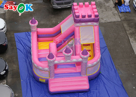 Ragazze rosa di principessa Inflatable Castle Slide che giocano la Camera gonfiabile di rimbalzo per il parco di divertimenti
