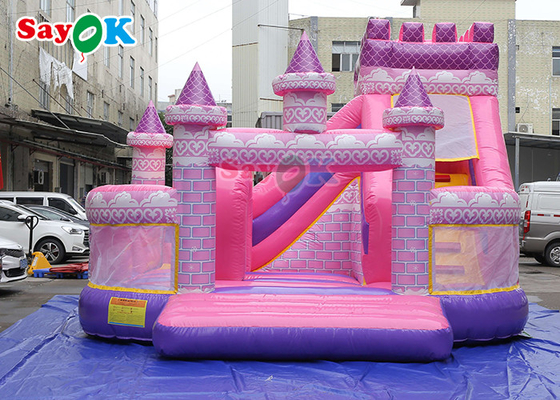 Ragazze rosa di principessa Inflatable Castle Slide che giocano la Camera gonfiabile di rimbalzo per il parco di divertimenti