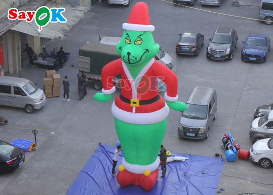 Decorazioni per cortili gonfiabili OEM Personaggi di cartoni animati gonfiabili In aria Grinch Oxford Film Model
