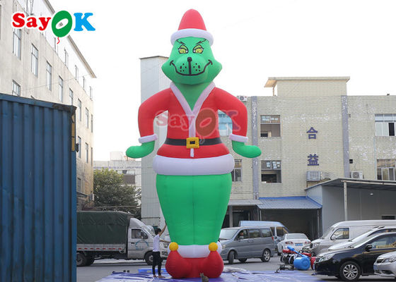 Decorazioni per cortili gonfiabili OEM Personaggi di cartoni animati gonfiabili In aria Grinch Oxford Film Model
