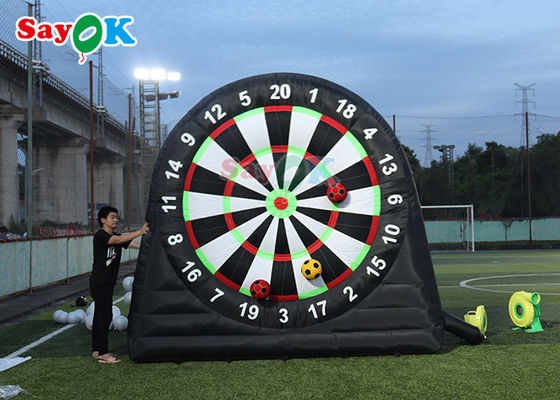 Giant Football Target 10ft High Inflatable Sports Games Outdoor Dartboard Con 8pcs di palline da calcio