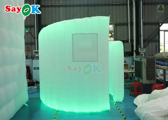Decorazione di festa di nozze Cupola 360 Photo Booth Sfondo di parete Led Light Inflatabile Parete curvo