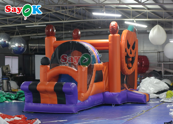 Pumpkin Halloween Inflatabile Bounce Castle Con Slide Inflatabili Combos Per Festa