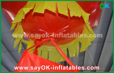 Lanterna gonfiabile rossa Glim Scaldfish del panno della decorazione gonfiabile di nylon di illuminazione