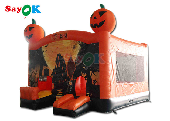 Commerciale Ospitato Halloween Casa gonfiabile Casello Slide 15.7x15.7x16.4ft