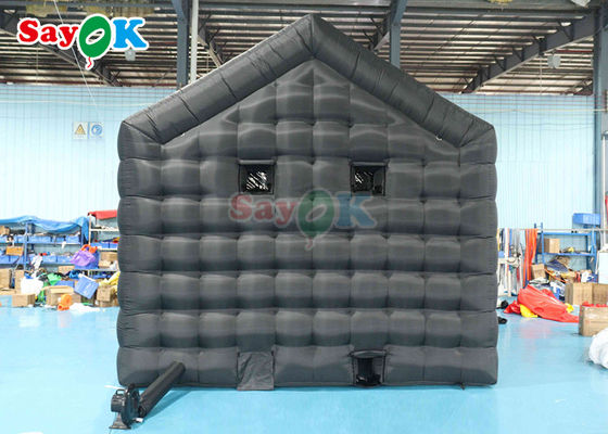 Festa nera tenda gonfiabile cubo discoteca gonfiabile con discoteca e luce laser Noleggio discoteca gonfiabile