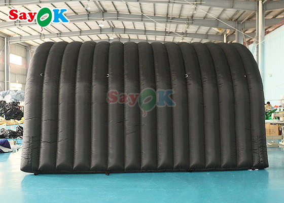 Tenda di galleria sportiva gonfiabile nera per giochi di calcio eventi all'aperto galleria di ingresso