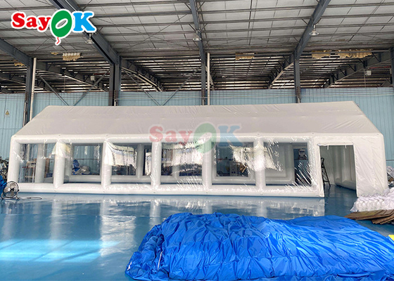 Tenda di piscina privata gonfiabile in TPU Tenda di copertura quadrata gonfiabile con soffiatore