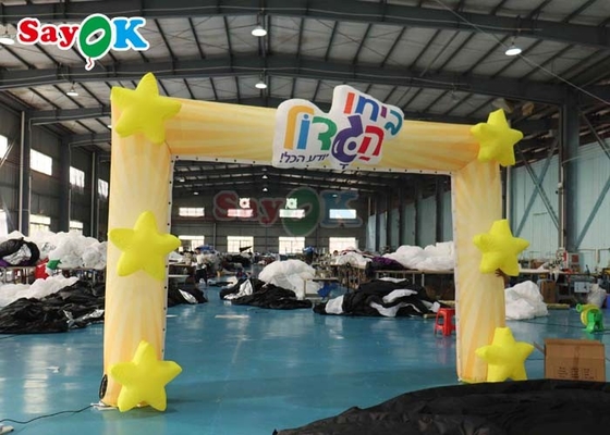 210D Arco di animazione a stelle gonfiabile Amusement Decorazione del palco Festa Arco a palloncino gonfiabile