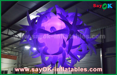 decorazione gonfiabile di illuminazione del diametro 1.5m del panno di 190t Oxford con il pallone principale