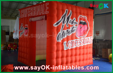 Tenda d'accensione gonfiabile della cabina della foto del partito della tenda della decorazione rossa su ordinazione gonfiabile di evento per affitto