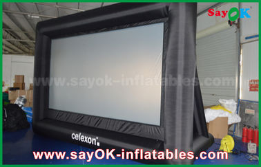 Schermo di proiezione gonfiabile bianco del PVC degli schermi di film del cortile/nero su ordinazione con approvazione dello SGS della struttura