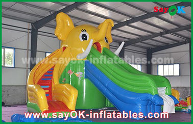 Scivoli d'acqua gonfiabili per bambini gigante gonfiabile toro / elefante cartone animato Bouncer scivoli d'acqua per adulti e bambini