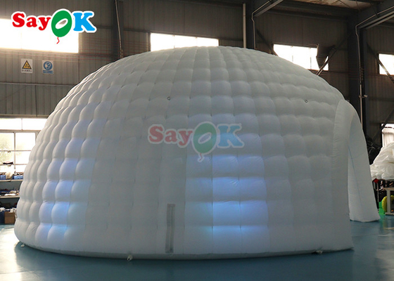 26.2FT Tenda gonfiabile Igloo Dome Campeggio all'aperto Tende a cupola con luce a led