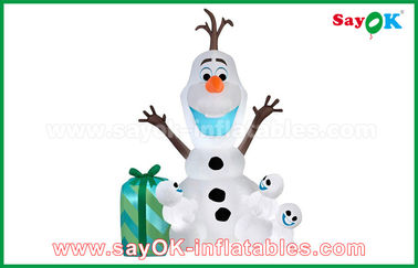 pupazzo di neve bianco popolare/Olaf dei personaggi dei cartoni animati gonfiabili del panno di 210D Oxford