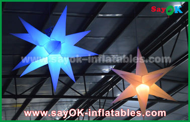 1.5m decorazione gonfiabile di illuminazione di pubblicità di nylon di 190 D, stella gonfiabile con luce principale