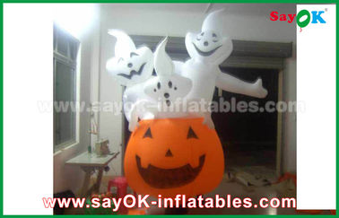 Decorazioni gonfiabili leggere di festa di Halloween LED, personaggi dei cartoni animati gonfiabili di scheletro umani