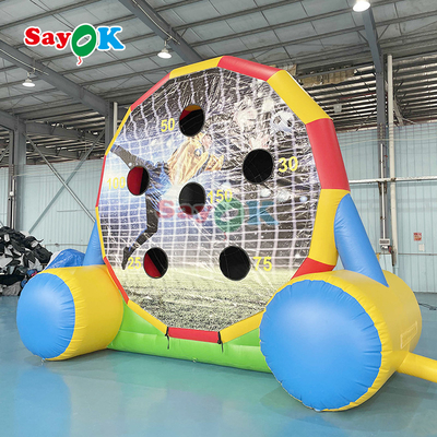 Double-Sided Game 13ft Inflatabile Soccer Dart Board Inflatabile Football Darts Kick Goal Game for Outdoor Sports Game