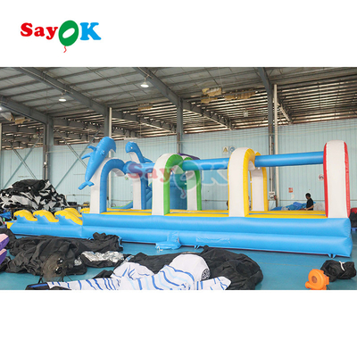 39ft Blu Color Slide In vendita Grande Commerciale gonfiabile urbano scivoli d'acqua lunghi per bambini