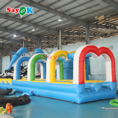 39ft Blu Color Slide In vendita Grande Commerciale gonfiabile urbano scivoli d'acqua lunghi per bambini