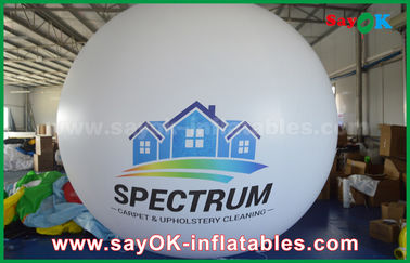Pallone gonfiabile bianco dell'elio del PVC del diametro del gigante 2m per la pubblicità all'aperto