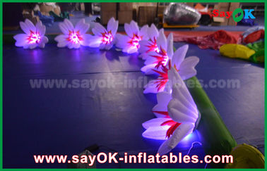 fiore gonfiabile di nylon lungo Chai del giglio della decorazione di illuminazione di 8m per nozze