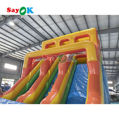 Slide gonfiabile per esterni Slide gonfiabile in PVC semplice Slide gonfiabile per buttare in aria Slide commerciale con stagno per bambini