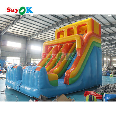 Slide gonfiabile per esterni Slide gonfiabile in PVC semplice Slide gonfiabile per buttare in aria Slide commerciale con stagno per bambini