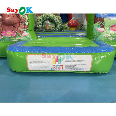 Gioco di castello gonfiabile per bambini Festa a casa gonfiabile Salto salto e scivolo Combinazione con selezione mulino a vento