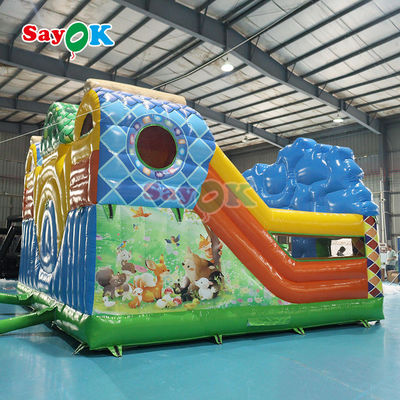 Commercial Dry Bouncer Slide Combo gonfiabile Moonwalk saltare castello casa rimbalzo per bambini adulti