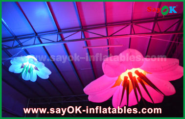 decorazione gonfiabile variabile di illuminazione del fiore di colore di nylon 190T per nozze