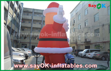 Decorazioni gonfiabili di festa di altezza su ordinazione, il Babbo Natale gonfiabile all'aperto
