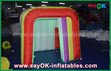Tenda gonfiabile portatile del partito della tenda dell'arcobaleno di colori della foto dei puntelli gonfiabili variopinti gonfiabili della cabina
