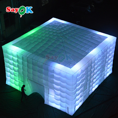 Tende di luce a LED quadrate bianche personalizzate Campeggio Evento di festa Tenda gonfiabile in affitto