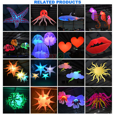 Disegno 3D gratuito Commerciale gigante gonfiabile fiore ricco gonfiabili fiori vaso con luce a LED