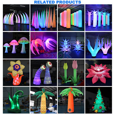 Disegno 3D gratuito Commerciale gigante gonfiabile fiore ricco gonfiabili fiori vaso con luce a LED