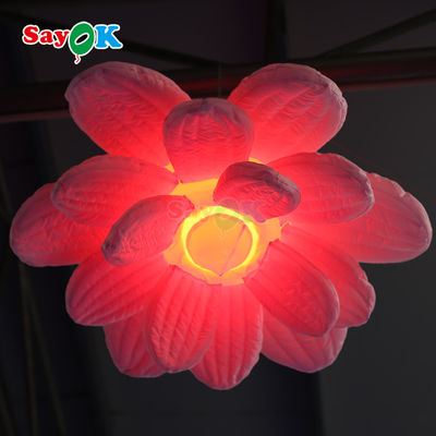 Inflatabili Lampade a Led appese Fiori di loto gonfiabili per le decorazioni di nozze