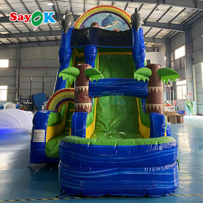 Grossista Disegni animati Slide gonfiabile trampolino Slide gonfiabile gigante Slide gonfiabile da buttafuori Slide gonfiabile per adulti grande Slide acquatico con piscina