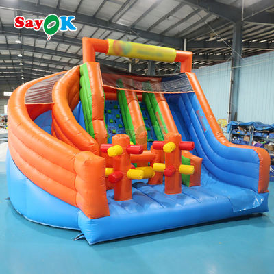 Slide gonfiabile gigante PVC gonfiabile asciutto doppio scivolo commerciale gonfiabile scivolo casa rimbalzo in affitto