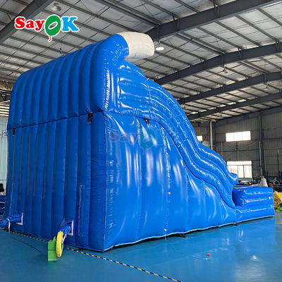 Scivolo d'acqua gonfiabile con piscina fabbrica su misura scivolo d'acqua commerciale gigante per adulti