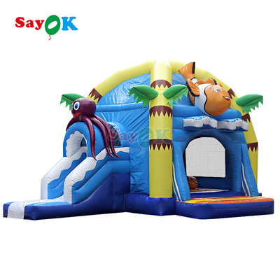 Bright Cartoon Inflatable Castle Bounce House per bambini all'interno e all'esterno