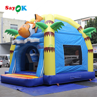 Bright Cartoon Inflatable Castle Bounce House per bambini all'interno e all'esterno