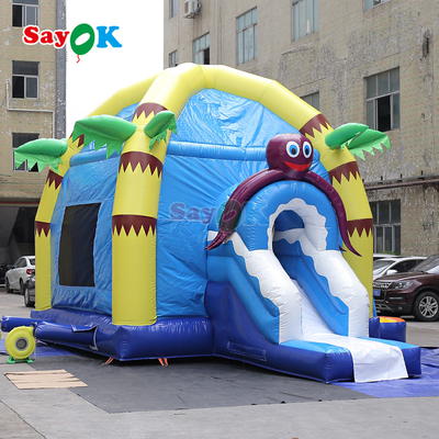 Bright Cartoon Inflatable Castle Bounce House per bambini all'interno e all'esterno