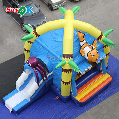Bright Cartoon Inflatable Castle Bounce House per bambini all'interno e all'esterno