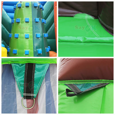 Corso di ostacoli gonfiabile colorato per giochi sportivi gonfiabili all'interno e all'esterno Castello gonfiabile con scivolo